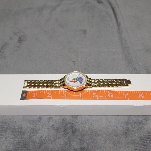 Disney Adult The Little Mermaid Jeweled Bezel Gold-tone Watch - Picture 4 of 10